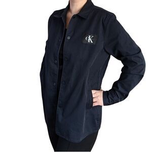 Calvin Klein cotton shacket shirt jacket field shacket jacket utility size M @P